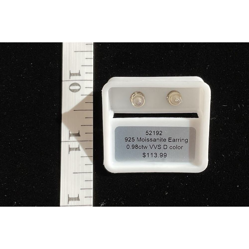 Moissanite Earring | 100% Passes Tester | Iced Out | New - Picture 2 of 5
